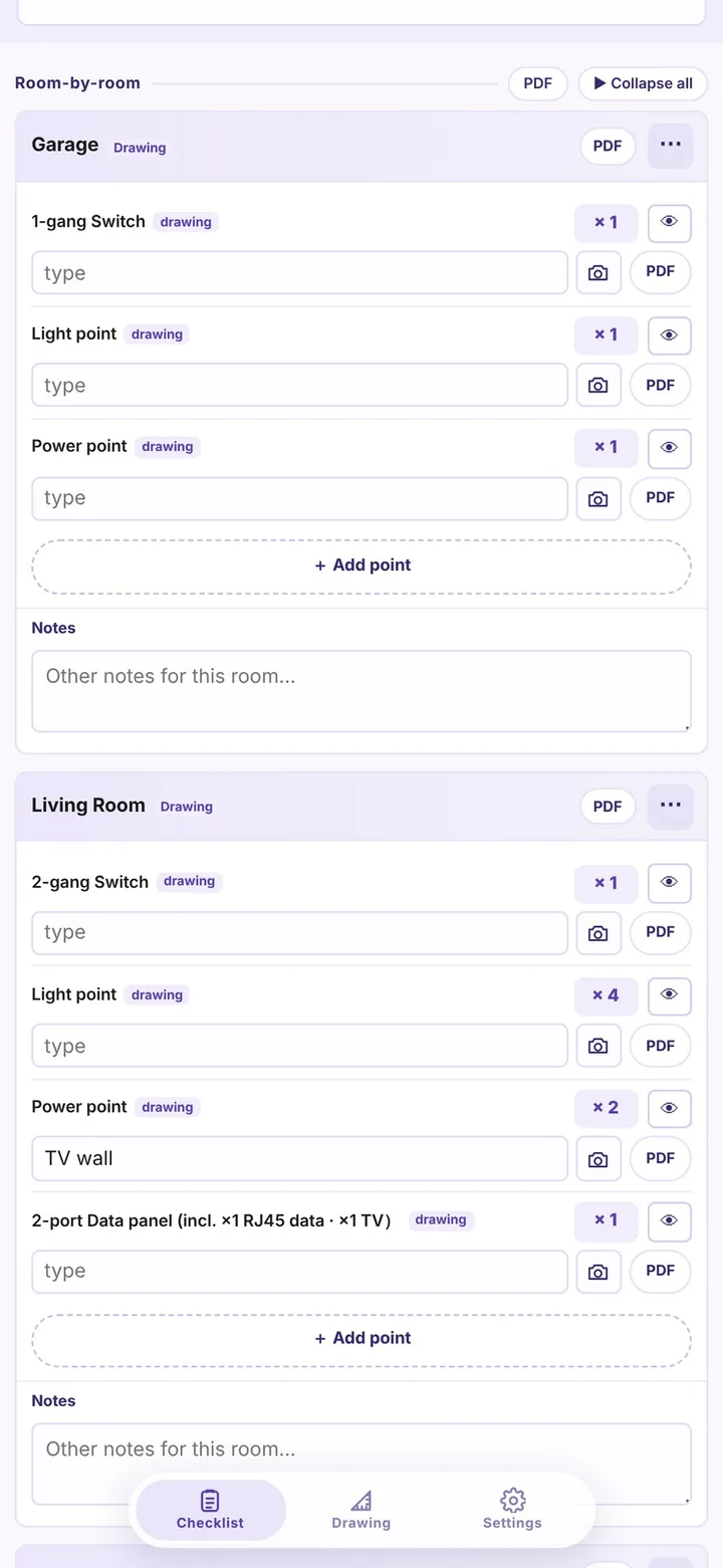 Client Check: the room-by-room checklist